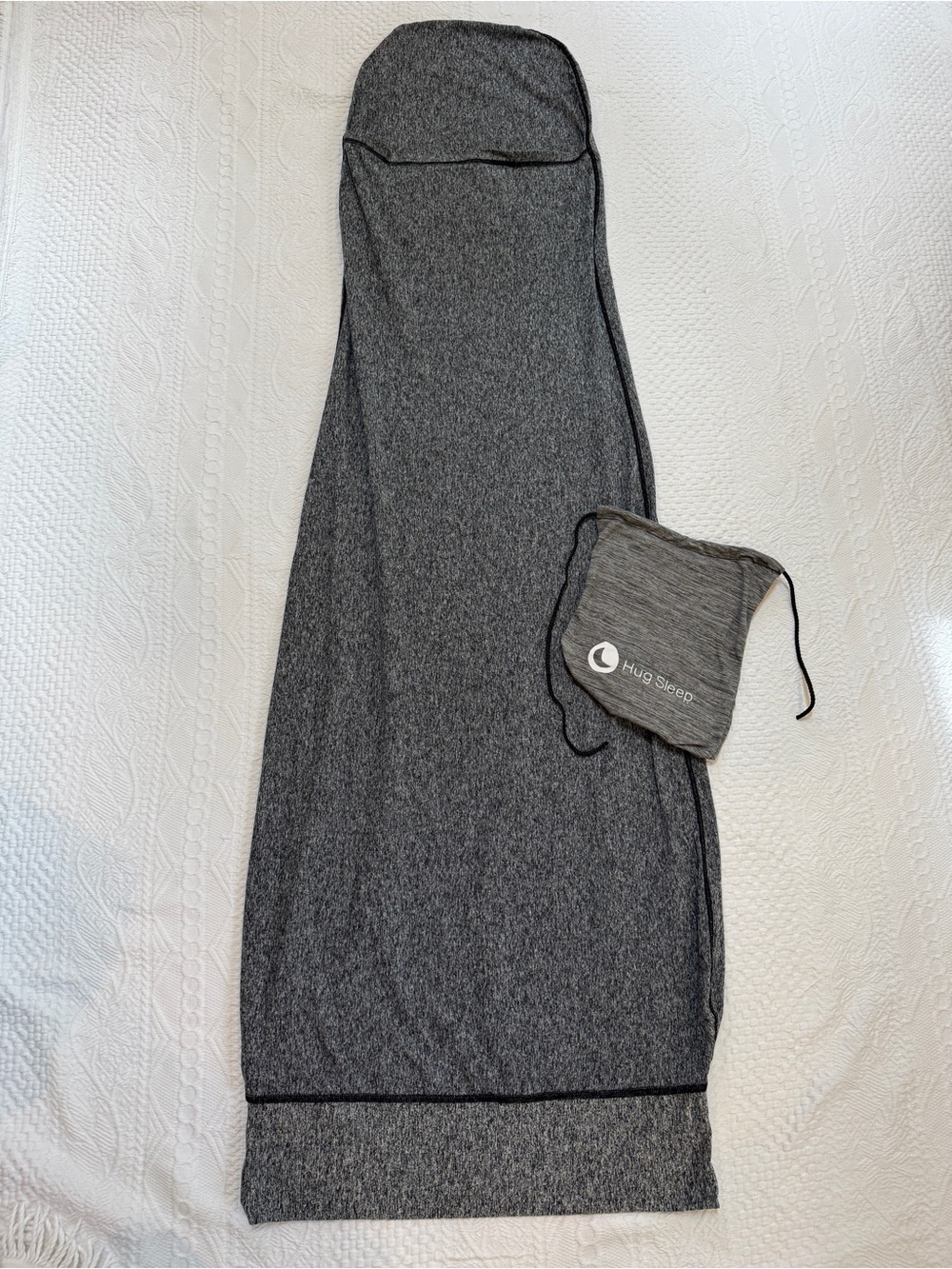 Hug Sleep Sleep Pod Adult Swaddle Gray Heather Size XL Sensory Compression Pod
